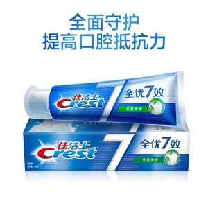 佳洁士(Crest) 全优7效 茶香清新 牙膏 180克（新老包装 随机发货）7效合1 全面健康防护