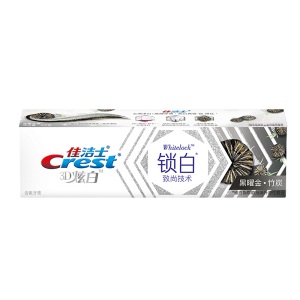 佳洁士(Crest) 香氛锁白小白管美白牙膏（黑曜金竹炭）120g