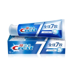 佳洁士(Crest) 全优7效 祛牙渍健白牙膏 180克（新老包装 随机发货）7效合1 全面健康防护