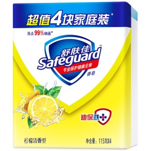 舒肤佳香皂柠檬清新型115gX4（温和洁净 新老包装随机发货）