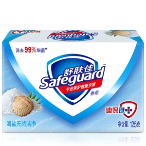 舒肤佳香皂海盐天然洁净125g 温和洁净 天然植物皂基 抑菌99.9%