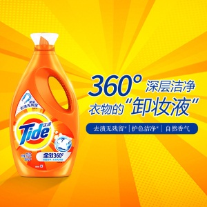 汰渍 Tide 洁净除菌洗衣液（洁雅百合香）1kg/瓶 （新旧香型随机发货）