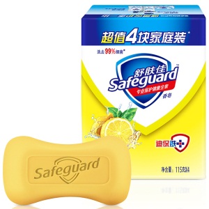 舒肤佳香皂柠檬清新型115gX4（温和洁净 新老包装随机发货）