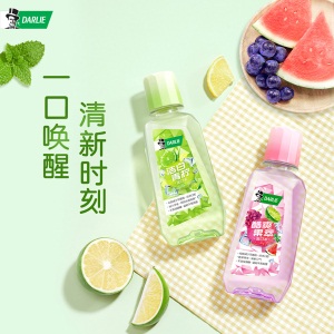 黑人（DARLIE）青柠漱口水250ml*2+果萃漱口水250ml*2+双重薄荷漱口水50ml*2