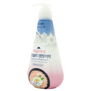 LG竹盐 韩国进口喜马拉雅粉盐莹白派缤按压式牙膏285g（莹雪花香）添加白珍珠粉 净透莹白 洁白牙齿