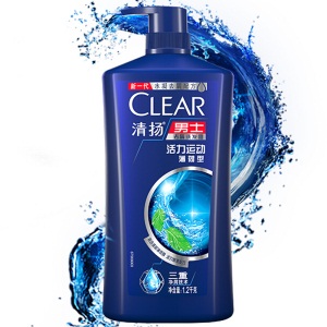 清扬(CLEAR)男士去屑洗发水超值装 活力运动型1.2kg