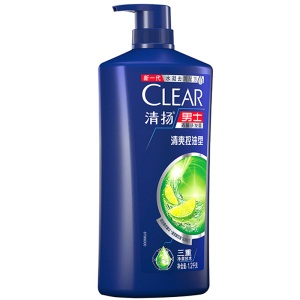 清扬(CLEAR)男士去屑洗发水超值装清爽控油型1.2kg