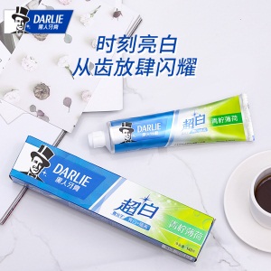 黑人（DARLIE）超白青柠薄荷牙膏140g 去牙渍 清新口气（新老包装随机发放）