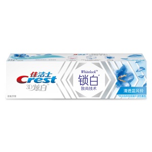 佳洁士(Crest) 清透蓝风铃锁白美白牙膏三支装 （140g*3)