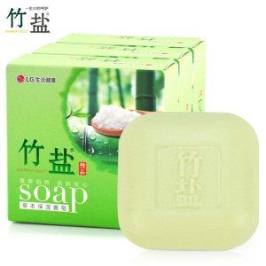 LG竹盐香皂 黄土健肤皂110g*3+保湿香皂110g*3（6块装） 温和洁净 富含矿物质及微量元素