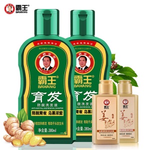 霸王防脱发洗发水套装育发防脱洗发液380ml*2+生姜洗发露80ml+护发素80ml（增发密发控油 男士女士）