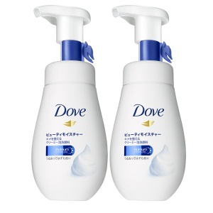 多芬(Dove)润泽水嫩 慕斯泡泡 洗面奶160ml*2 （日本进口 氨基酸洁面 保湿补水）