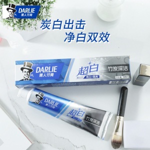 黑人（DARLIE）超白竹炭深洁牙膏120g 去牙渍 净白牙齿（新老包装随机发放）