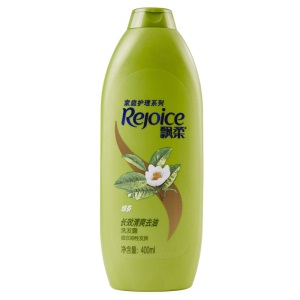 飘柔洗发水绿茶长效清爽家庭装400ml（控油 男士女士通用）花香调