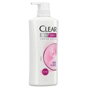 清扬(CLEAR)女生去屑洗发水 弱酸性 清透水润型500g （5.5小粉瓶）