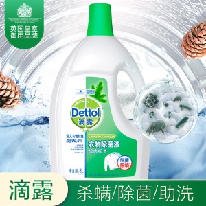 滴露 Dettol 衣物除菌液 经典松木3L 高效除菌除螨 消毒液 孕妇儿童内衣内裤一起洗