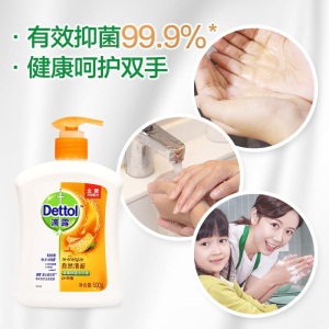 滴露Dettol健康抑菌洗手液自然清新500g 抑菌99.9% 儿童洗手液