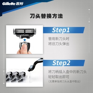 吉列（Gillette） 手动剃须刀刮胡刀刀片 吉利 锋速3经典（12刀头）（新旧产品随机发货，此商品不含刀架）