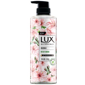 力士(LUX)沐浴乳 植萃精油香氛沐浴露 樱花香与烟酰胺 550g