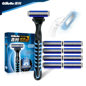 吉列（Gillette） 手动剃须刀刮胡刀刀片 吉利 威锋3强化刀架（9刀头）