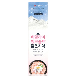 LG竹盐 韩国进口喜马拉雅粉盐莹白牙膏100g 添加白珍珠粉 净透莹白 洁白牙齿 清新口气