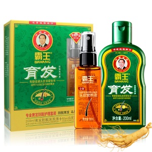 霸王防脱发洗发水育发套装 育发防脱洗发液200ml*3+头皮营养液55ml*3（生姜控油强根增发密发）