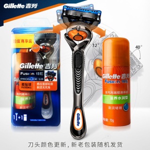 吉列（Gillette） 剃须刀刮胡刀手动 吉利 超值尊享装 锋隐致顺（1刀头1刀架+70g啫喱）