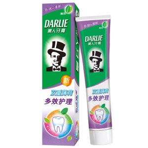 黑人（DARLIE）双重薄荷多效护理牙膏180g  清新口气 自然健齿（新旧包装随机发放）