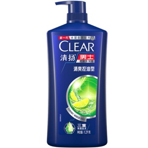 清扬(CLEAR)男士去屑洗发水超值装清爽控油型1.2kg