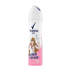 舒耐(REXONA)爽身香体止汗喷雾 女士  樱香亮肤150ml （腋下持久干爽）(新老包装随机发货)