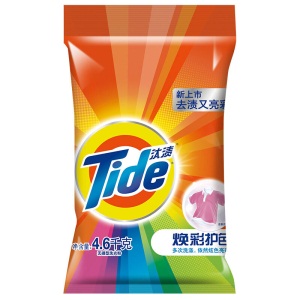 汰渍 Tide  焕彩护色洗衣粉4.6kg/袋 去渍又亮彩（新老包装 随机发货）