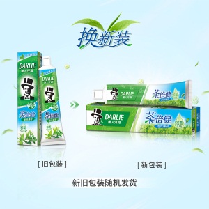 黑人（DARLIE）茶倍健龙井薄荷牙膏140g 清新口气 防蛀健齿 减少牙菌斑