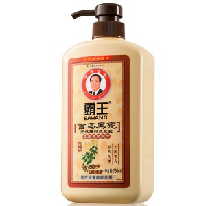 霸王何首乌洗发水首乌黑亮洗发露750ml（乌黑柔顺植物洗头水 洗头膏男女士通用)