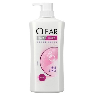 清扬(CLEAR)女生去屑洗发水 弱酸性 清透水润型500g （5.5小粉瓶）
