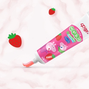 中华儿童牙膏 草莓味 60g (2-6岁 呵护乳牙）修护龋齿 呵护牙龈
