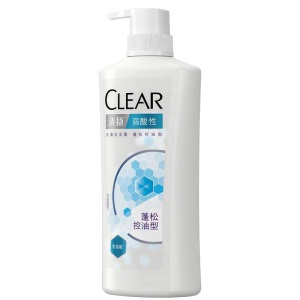 清扬(CLEAR)女生去屑洗发水 弱酸性 蓬松控油型720g （5.5小蓝瓶）