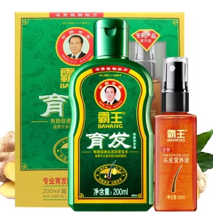 霸王育发防脱发洗发水育发液套装洗发液200ml+头皮营养液55ml（生姜汁控油增发密发育发洗头膏）