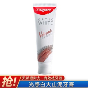 高露洁（Colgate） 光感白火山泥牙膏 美白牙齿深洁牙渍 120g （天然吸附力 有效去渍）