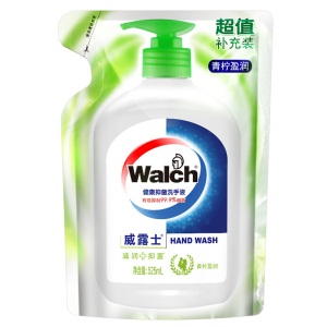 威露士（Walch）健康抑菌99.9%洗手液(青柠盈润)袋装525ml家庭便携