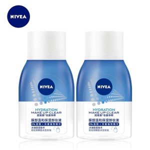 妮维雅(NIVEA)眼部温和保湿卸妆液套装(卸妆水70ml*2 深层清洁 眼唇可用)