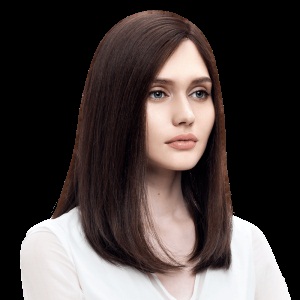 瑞贝卡（Rebecca） 真发假发女u型假发长直发锁骨假发 女款时尚沙宣长直发整顶假发 109K:核桃棕色
