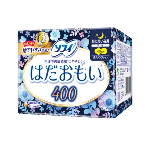 苏菲Sofy 日本进口温柔肌棉柔超长量多夜用卫生巾400mm 8片