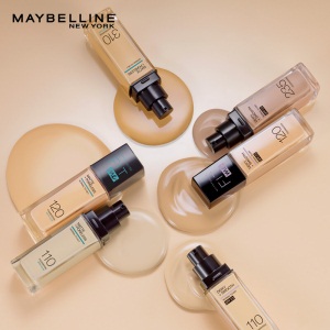 美宝莲 MAYBALLINE  FITme 定制粉底液 水润版120 自然肤色 30ml SPF23（防晒遮瑕滋润保湿干皮粉平价）