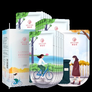 御泥坊 小肌御清润莹亮面膜21片套装（补水清洁面膜 晒后修护 男女化妆护肤品套装 玻尿酸免洗面膜）