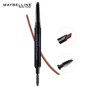 美宝莲 MAYBELLINE 双头顺滑砍刀眉笔-咖啡棕 适合红棕或深棕发色（防水防汗不晕染 砍刀眉笔 染眉膏）