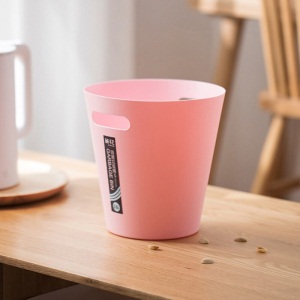 茶花垃圾桶无盖分离垃圾桶袋分类收纳桶纸篓杂物桶储物桶 小号3.6L【单个装】米白