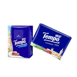 得宝（tempo）迷你印花纸手帕7片12包 迷你面巾纸餐巾纸德宝纸巾便携式（天然无香）