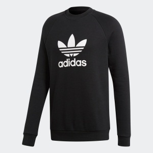 阿迪达斯官网adidas 三叶草TREFOIL CREW男装经典长袖圆领套头运动卫衣CW1235 如图 M