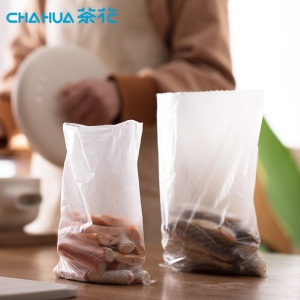 茶花保鲜袋一次性点断式食品PE收纳袋冰箱保鲜微波解冻优易撕 【210只】大中小 各70只