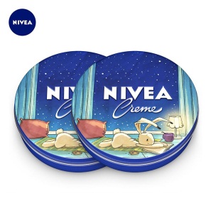 妮维雅（NIVEA）蓝罐润肤霜双支套装 30ml*2（乳液面霜 素颜霜 德国进口 蓝罐 护肤化妆品）